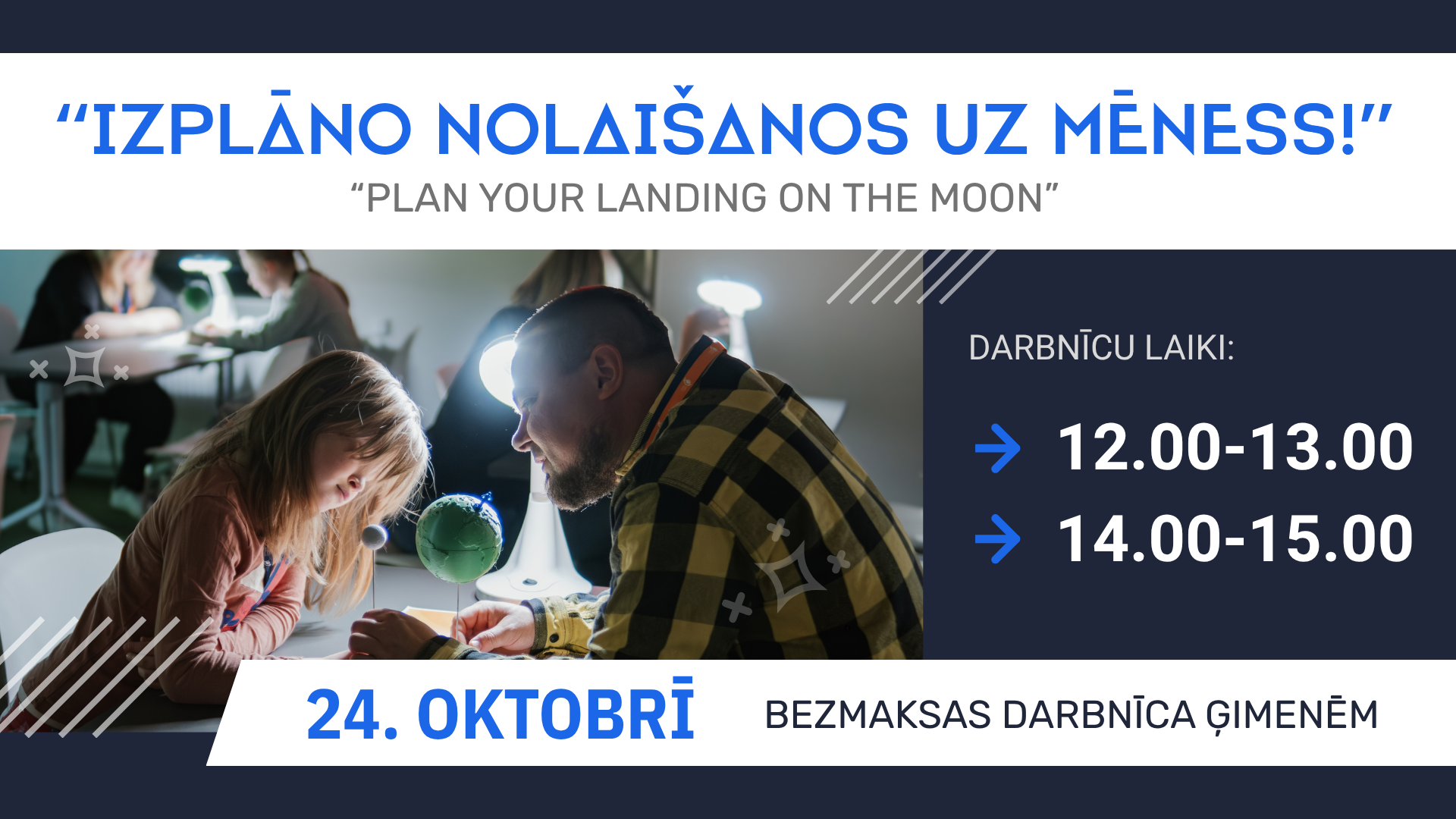 Bezmaksas nodarbības “Plan Your Landing on the Moon”